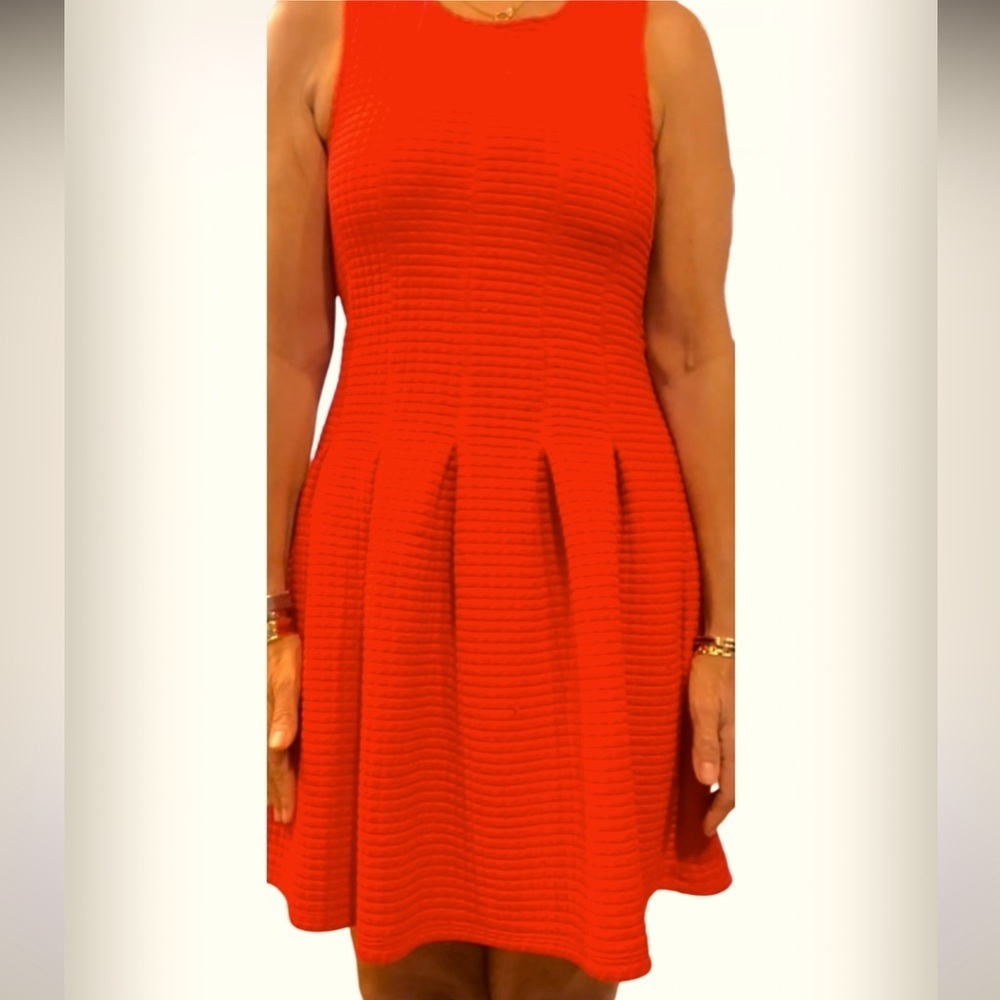 H&M Red fit and flare mini dress Sz M